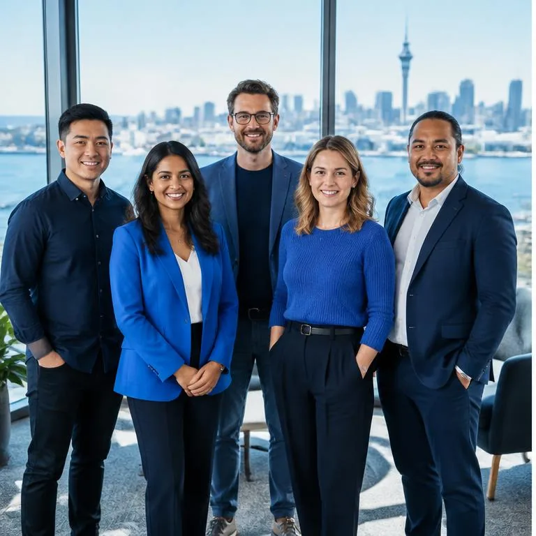 AIIT's evolution specialists working together in a bright corporate environment