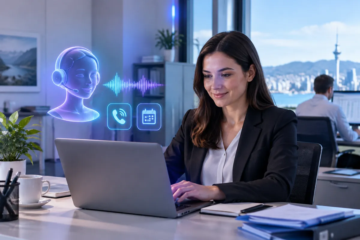 Accountants team at work while AIIT Voice AI answers customer calls