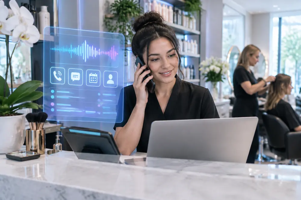 Beauty salons workflow coordinated across channels