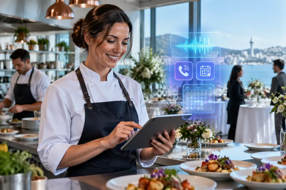 Caterers booking and follow-up in progress