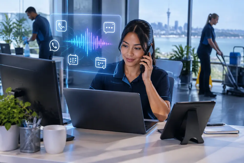 Cleaning companies workflow coordinated across channels