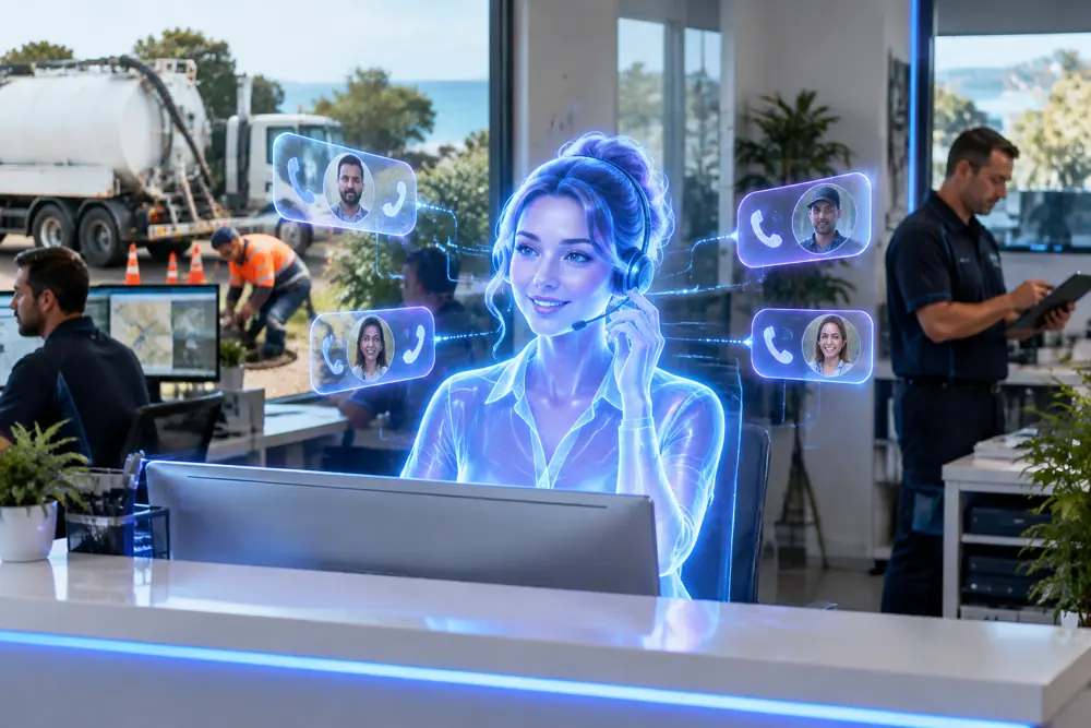 SAM digital receptionist answering calls for a New Zealand drainlayers / drain unblocking business