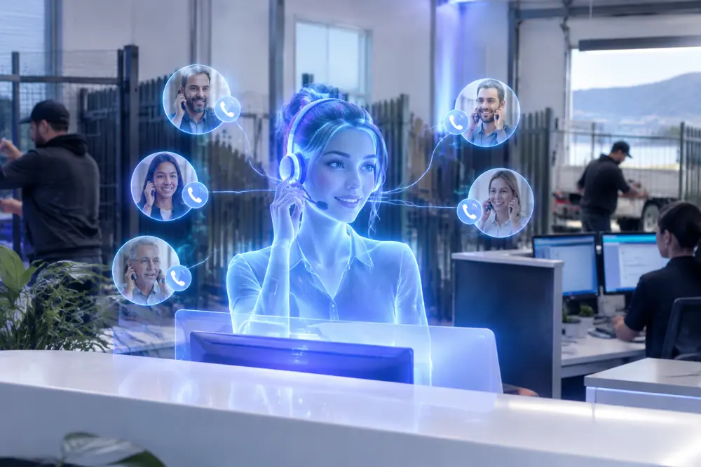 SAM digital receptionist answering calls for a New Zealand fencing companies business