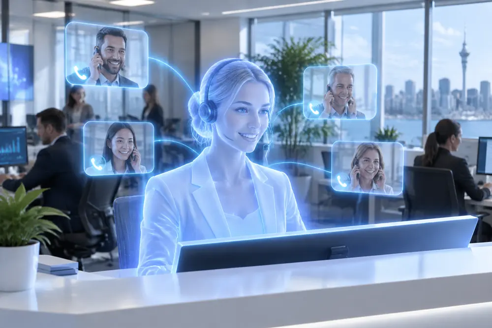 SAM digital receptionist answering calls for a New Zealand financial advisers business