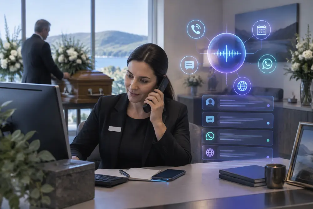 Funeral directors workflow coordinated across channels
