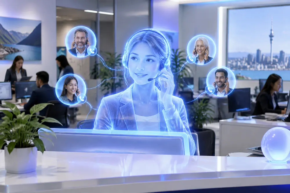 SAM digital receptionist answering calls for a New Zealand immigration advisers business