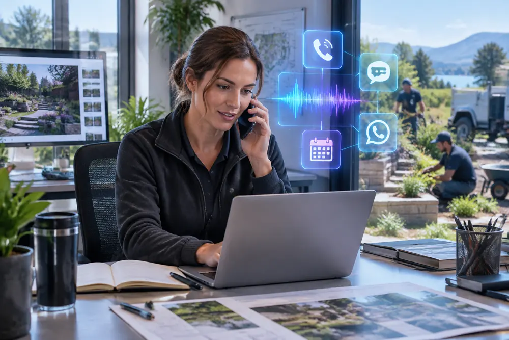 Landscapers workflow coordinated across channels