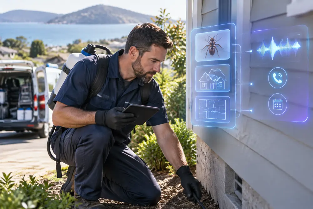 Pest control booking and follow-up in progress