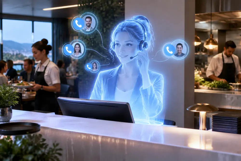 SAM digital receptionist answering calls for a New Zealand restaurants business